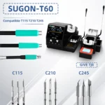 SUGON T60 Soldering Station 115/210/245 Cartridge With Double Handle 1