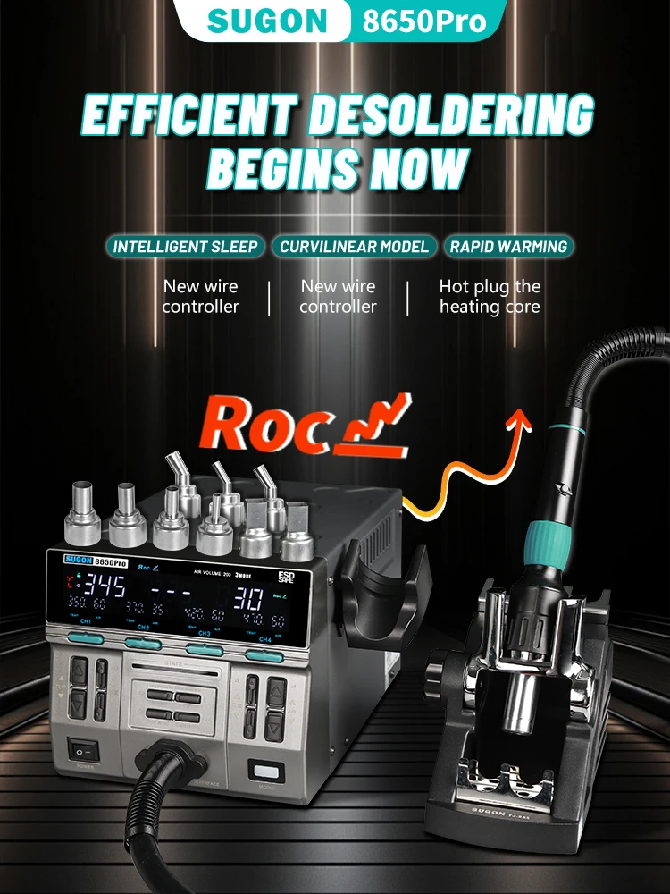 SUGON 8650Pro Hot Air Rework Station 1300W SMD 2