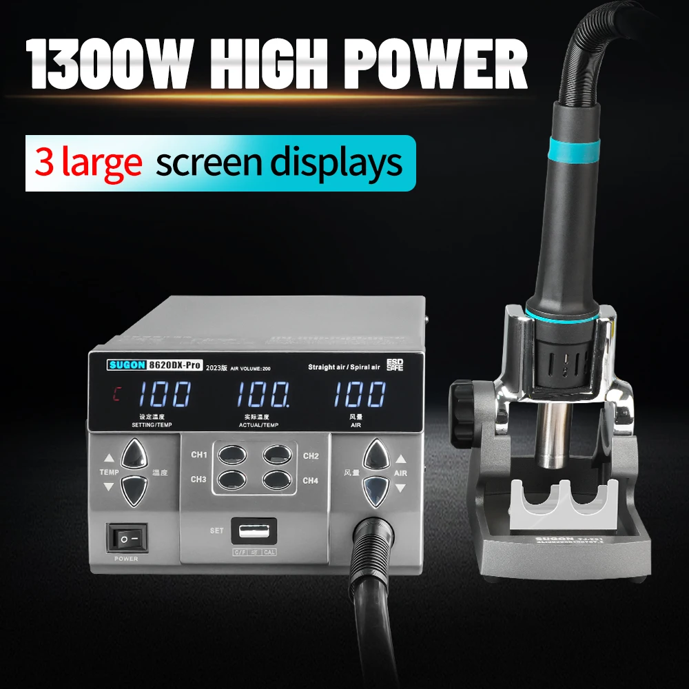 SUGON 8620DX PRO Hot Air Rework Station 1300W 4